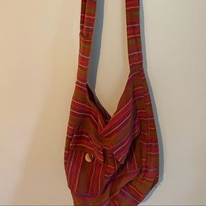Red Cross body beach bag